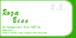 roza biss business card